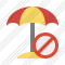 Beach Umbrella Block Icon