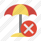 Beach Umbrella Cancel Icon