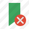 Bookmark Green Cancel Icon