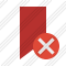 Bookmark Red Cancel Icon