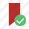 Bookmark Red Ok Icon