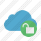 Cloud Blue Unlock Icon