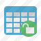 Database Table Unlock Icon