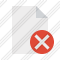 Document Blank Cancel Icon