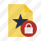 File Star Lock Icon