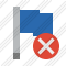 Flag Blue Cancel Icon