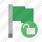 Flag Green Unlock Icon