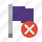 Flag Purple Cancel Icon