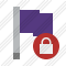 Flag Purple Lock Icon