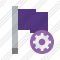 Flag Purple Settings Icon