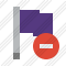 Flag Purple Stop Icon