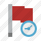 Flag Red Clock Icon