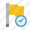 Flag Yellow Clock Icon