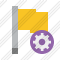 Flag Yellow Settings Icon