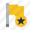 Flag Yellow Star Icon