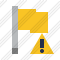 Flag Yellow Warning Icon