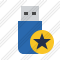 Flash Drive Star Icon