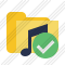 Folder Music Ok Icon