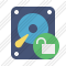 Hard Drive Unlock Icon