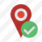 Map Pin Ok Icon