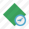 Rhombus Green Clock Icon