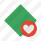 Rhombus Green Favorites Icon