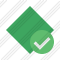 Rhombus Green Ok Icon