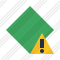 Rhombus Green Warning Icon