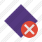 Rhombus Purple Cancel Icon