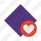 Rhombus Purple Favorites Icon