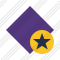 Rhombus Purple Star Icon