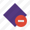 Rhombus Purple Stop Icon