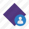 Rhombus Purple User Icon