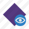 Rhombus Purple View Icon