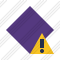 Rhombus Purple Warning Icon