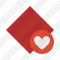 Rhombus Red Favorites Icon