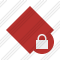 Rhombus Red Lock Icon