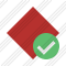 Rhombus Red Ok Icon