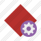 Rhombus Red Settings Icon