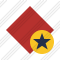 Rhombus Red Star Icon