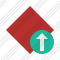 Rhombus Red Upload Icon