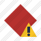 Rhombus Red Warning Icon