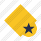 Rhombus Yellow Star Icon