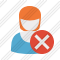 User Woman 2 Cancel Icon