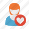 User Woman 2 Favorites Icon