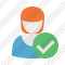 User Woman 2 Ok Icon