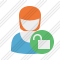 User Woman 2 Unlock Icon