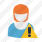 User Woman 2 Warning Icon