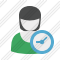 User Woman Clock Icon