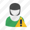 User Woman Warning Icon